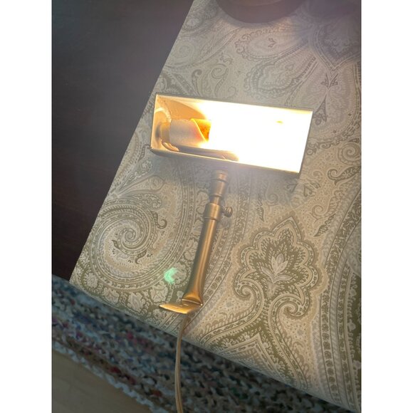 Mid Century Gold Toned Metal Electric Picture Lamp Art Accent Lamp Hollywood Reg - Picture 5 of 5